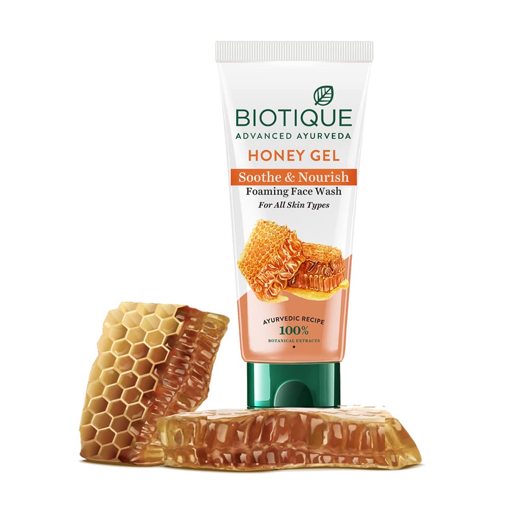 Biotique soap-free honey face wash tube for all skin types