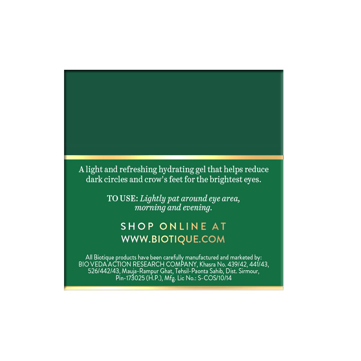 Biotique Tea Tree Skin Clearing Eye Mask, Green, 15 g – view 3