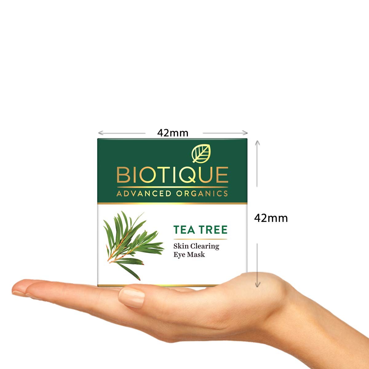 Biotique Tea Tree Skin Clearing Eye Mask, Green, 15 g – view 4