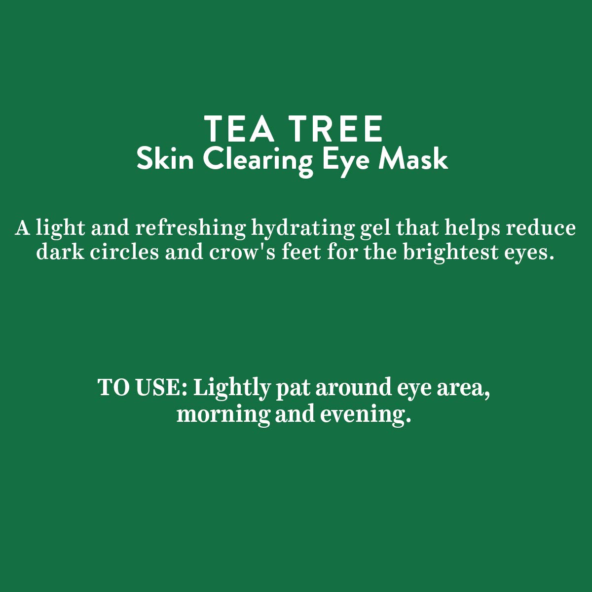 Biotique Tea Tree Skin Clearing Eye Mask, Green, 15 g – view 5