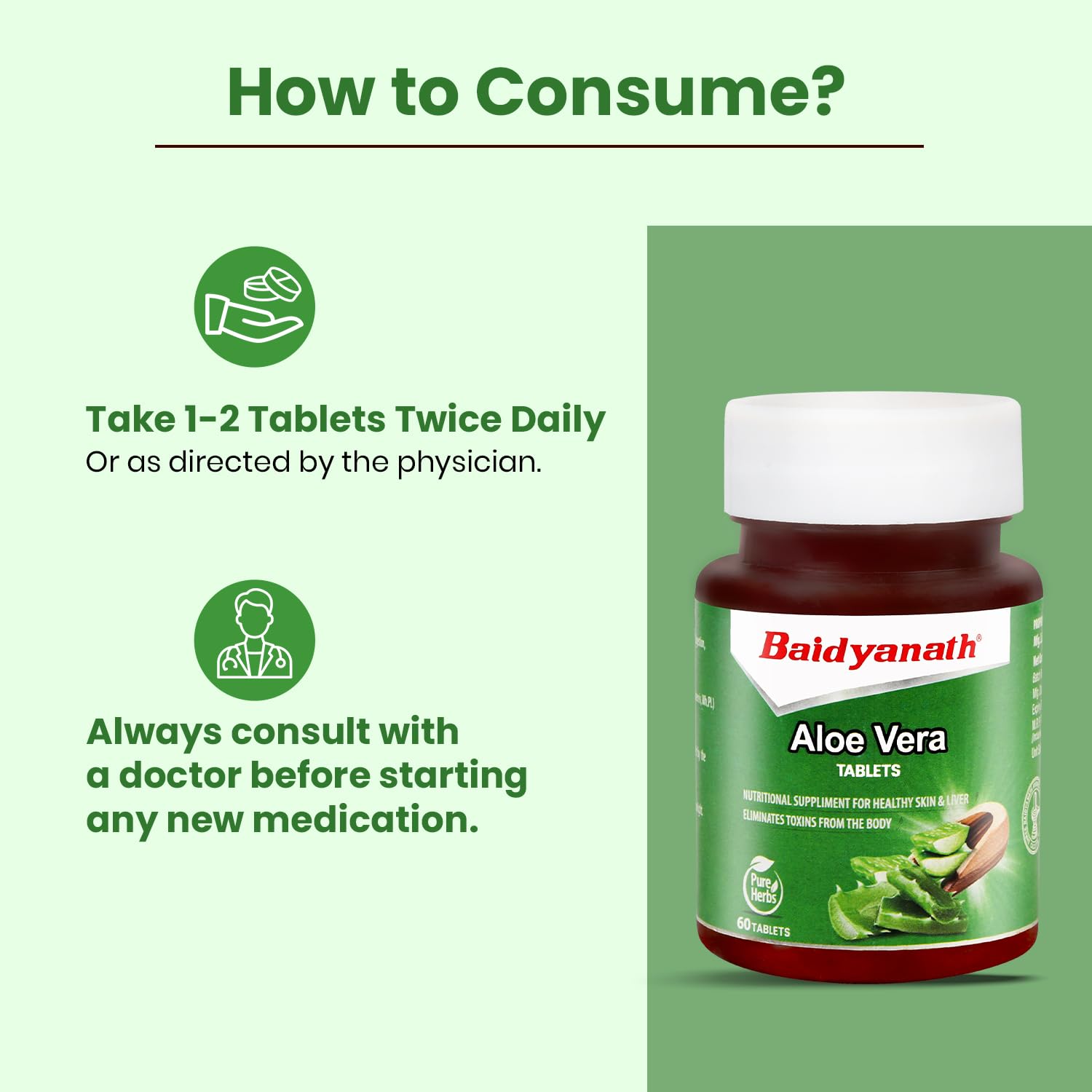 Baidyanath Aloe Vera 60 Tablets – view 5