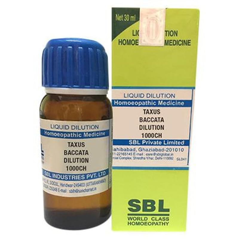 Front view of SBL Taxus Baccata 1000 CH dilution bottle