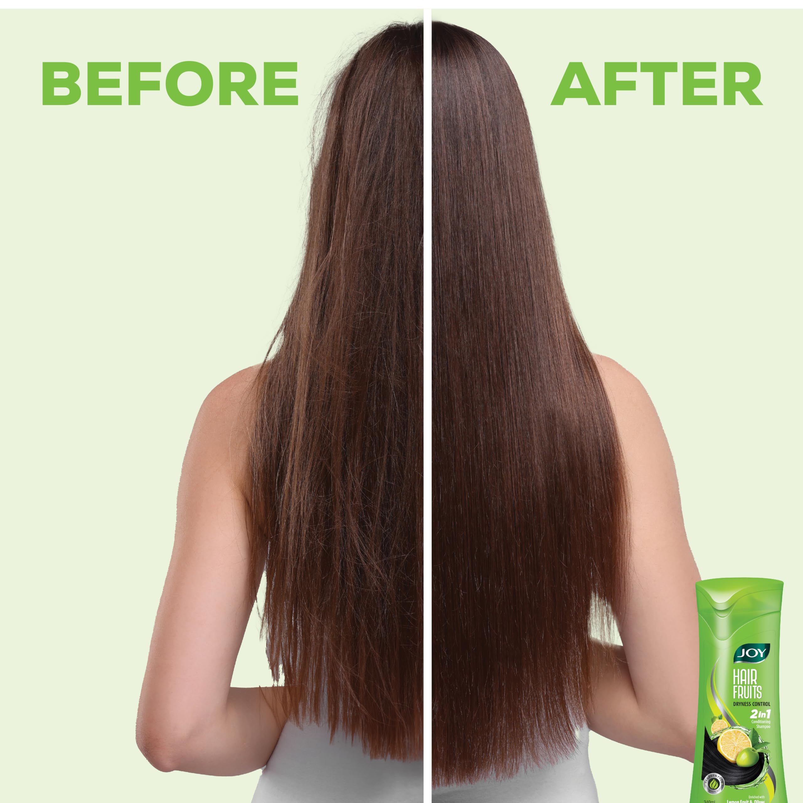 Joy Lemon & Olives Hair Dryness Control Conditioning Shampoo (340ml x 2) – view 6