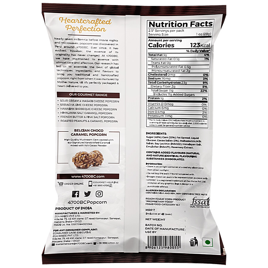 4700BC Belgian Choco Caramel Popcorn - Crunchy, Gluten Free 60 g – view 2