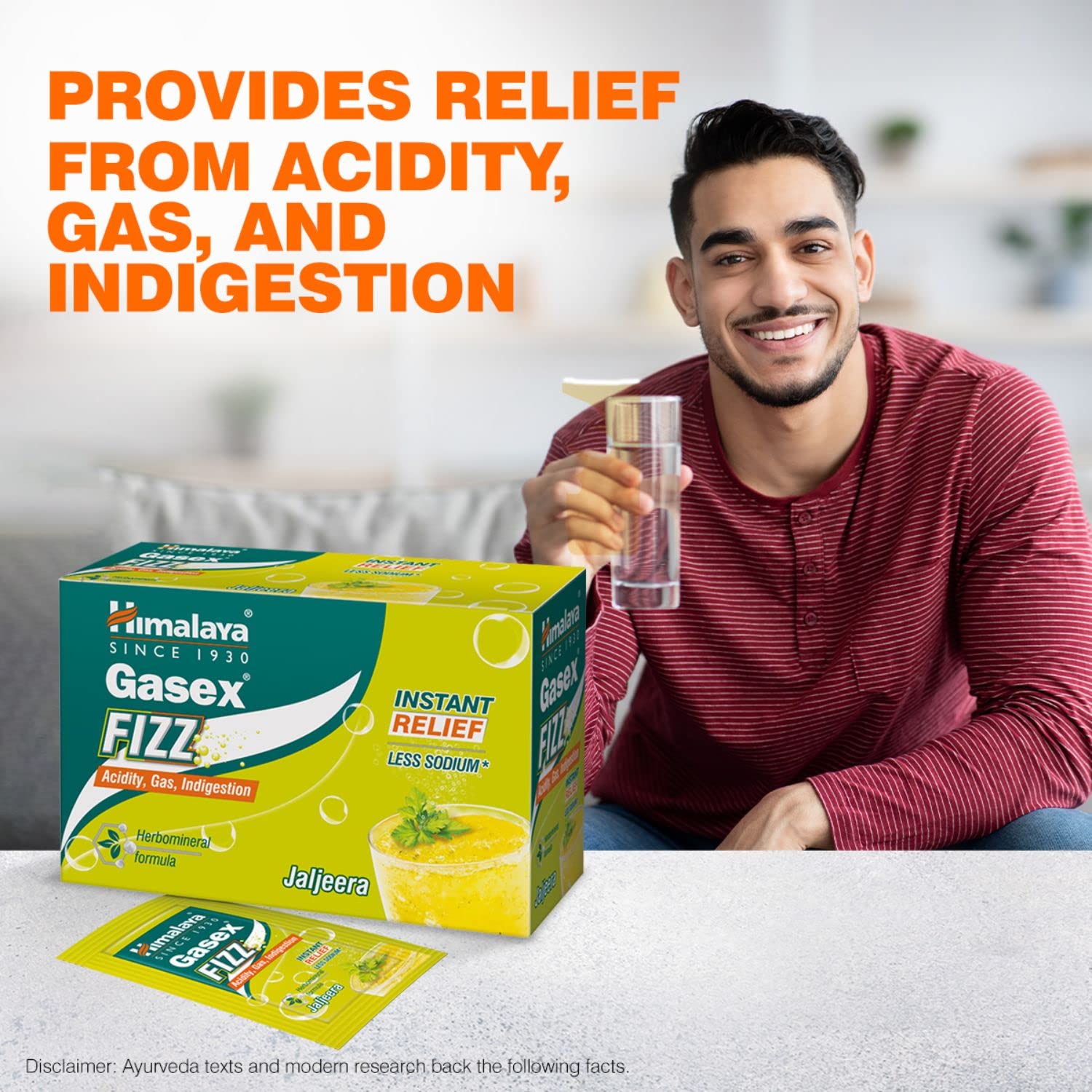 Himalaya GASEX FIZZ Powder Instant relief from acidity & Quick relief from gas and indigestion Jaljeera (Pack of 25) – view 2