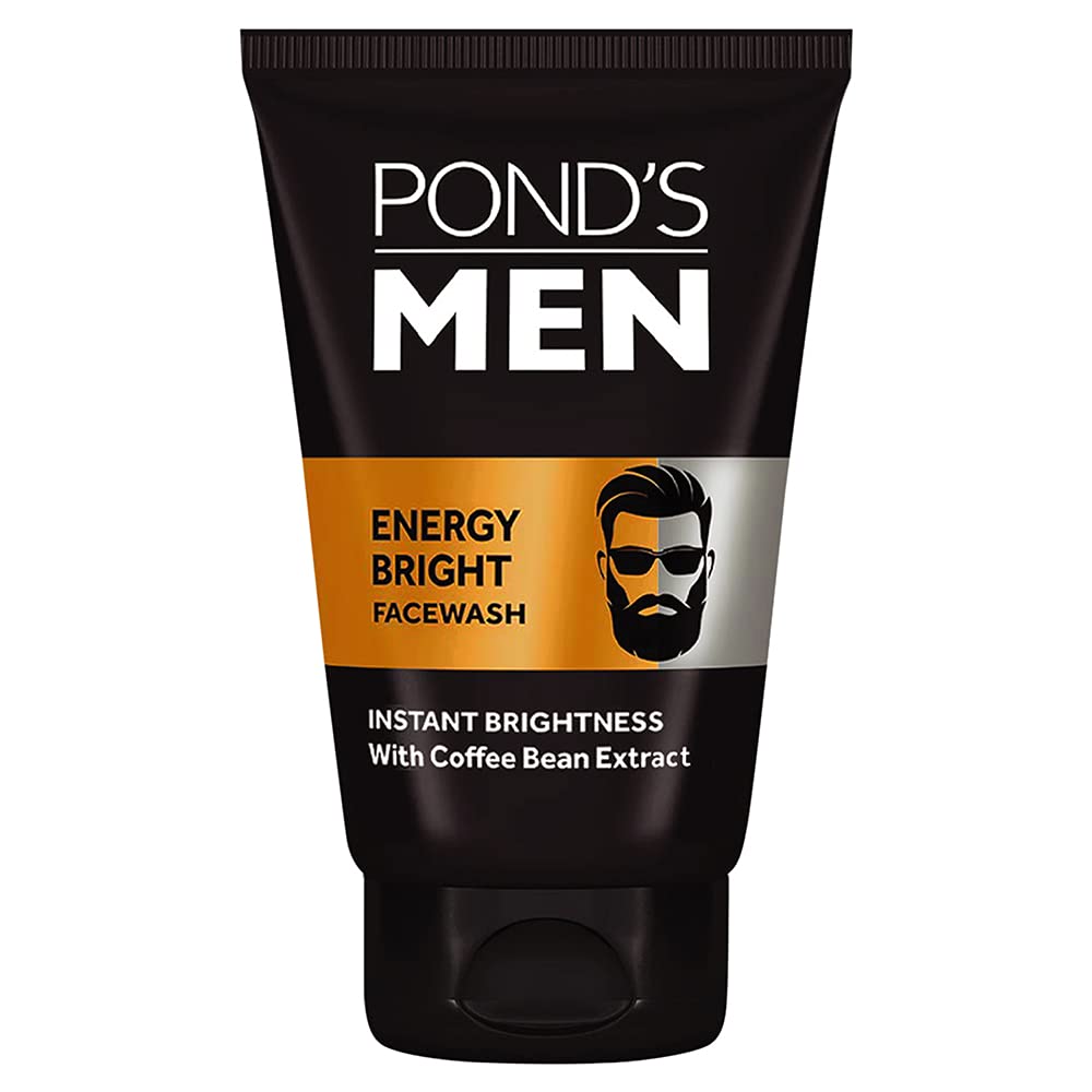 Front view of Pond's Men Energy Bright face wash tube