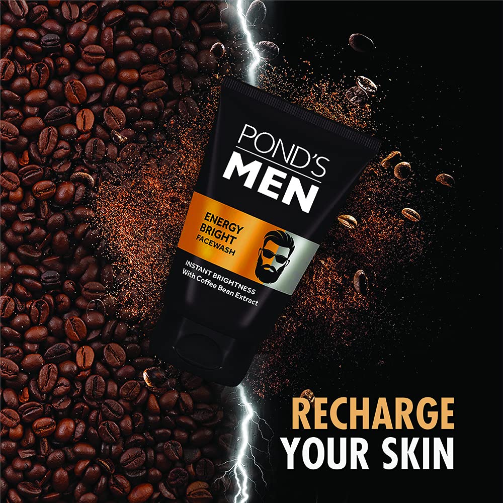 Pond's Men Energy Bright Anti-Dullness Facewash With Coffee Bean, 50 g – view 3