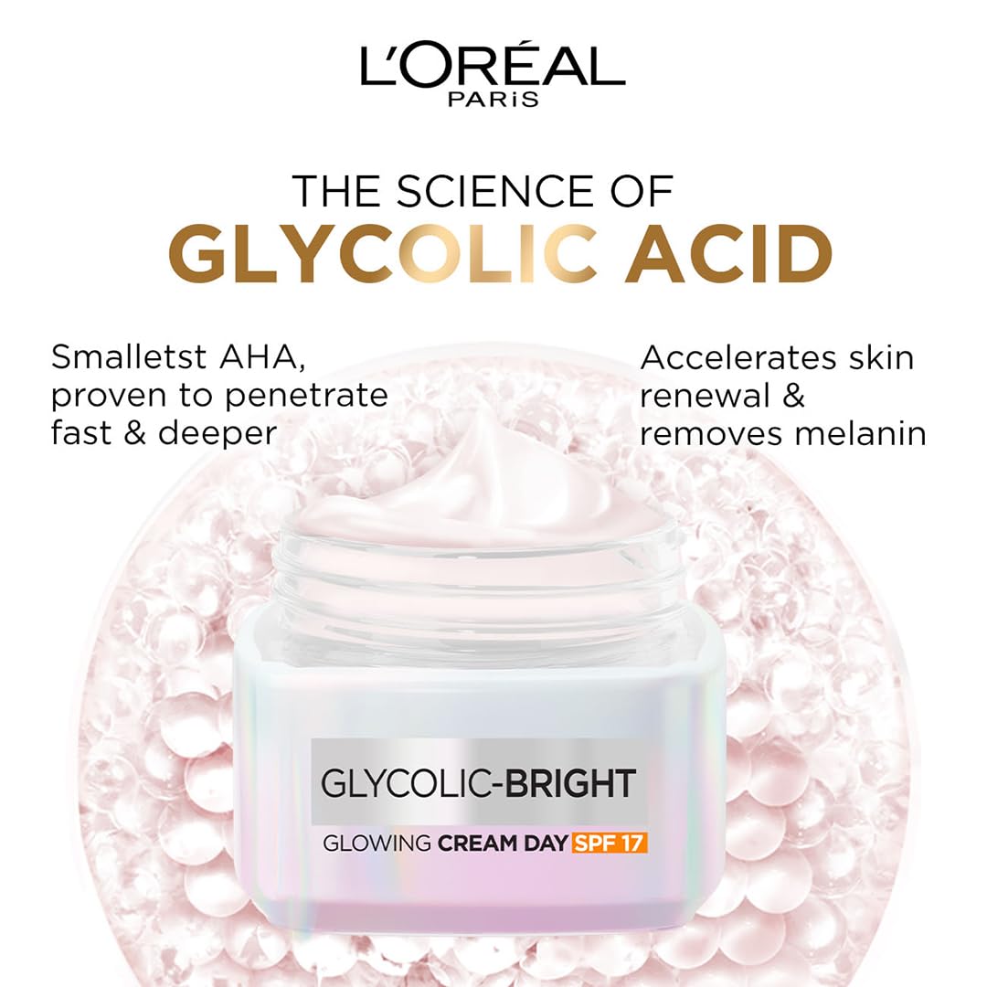 L'Oreal Paris Glycolic Bright Day Cream with SPF 17, 50ml – view 3
