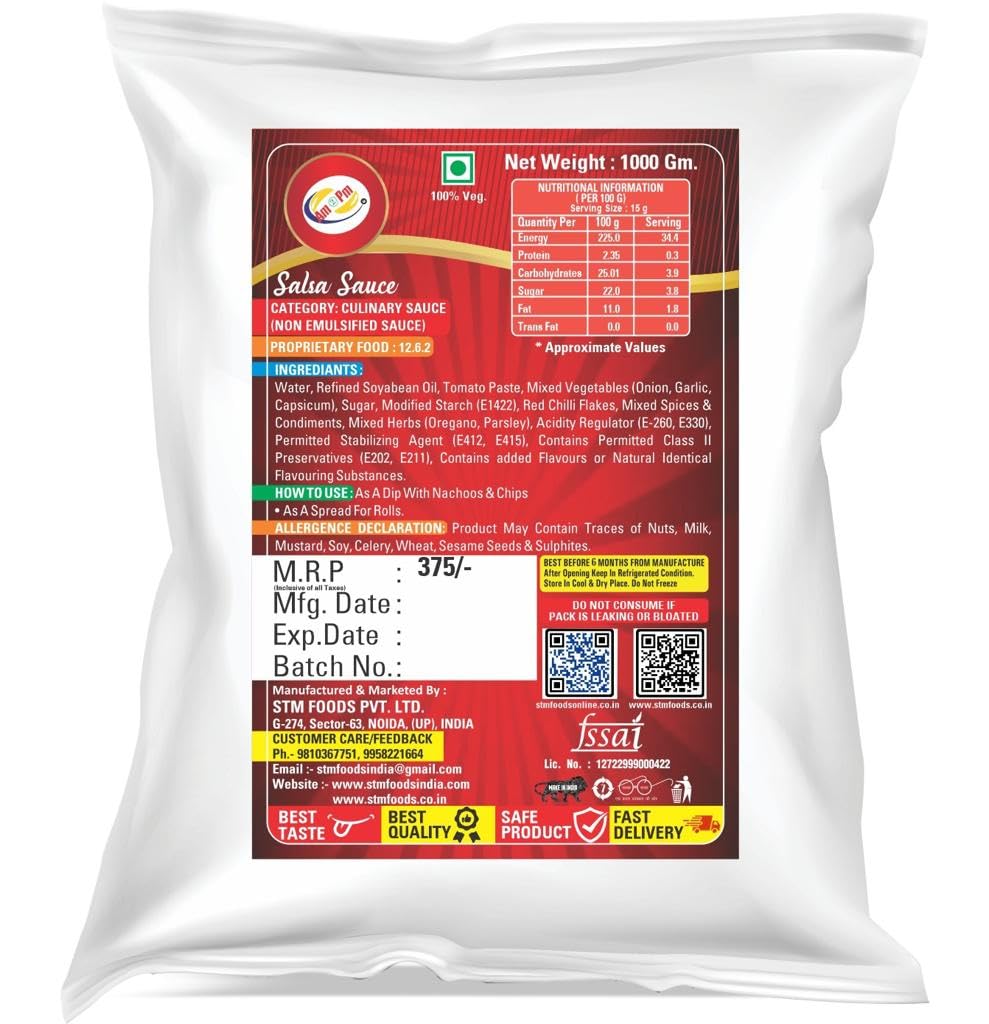 Am 2 Pm - Mexican Salsa Sauce Dip With Nachoos & Chips Spread For Rolls - 1Kg – view 2