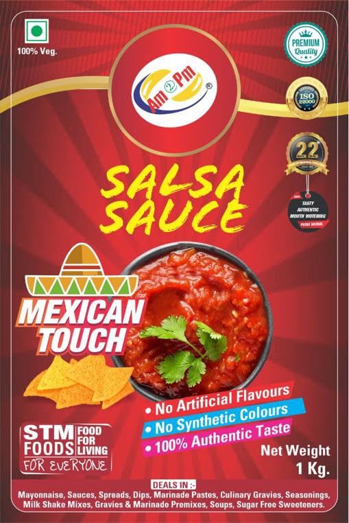 Am 2 Pm - Mexican Salsa Sauce Dip With Nachoos & Chips Spread For Rolls - 1Kg – view 6