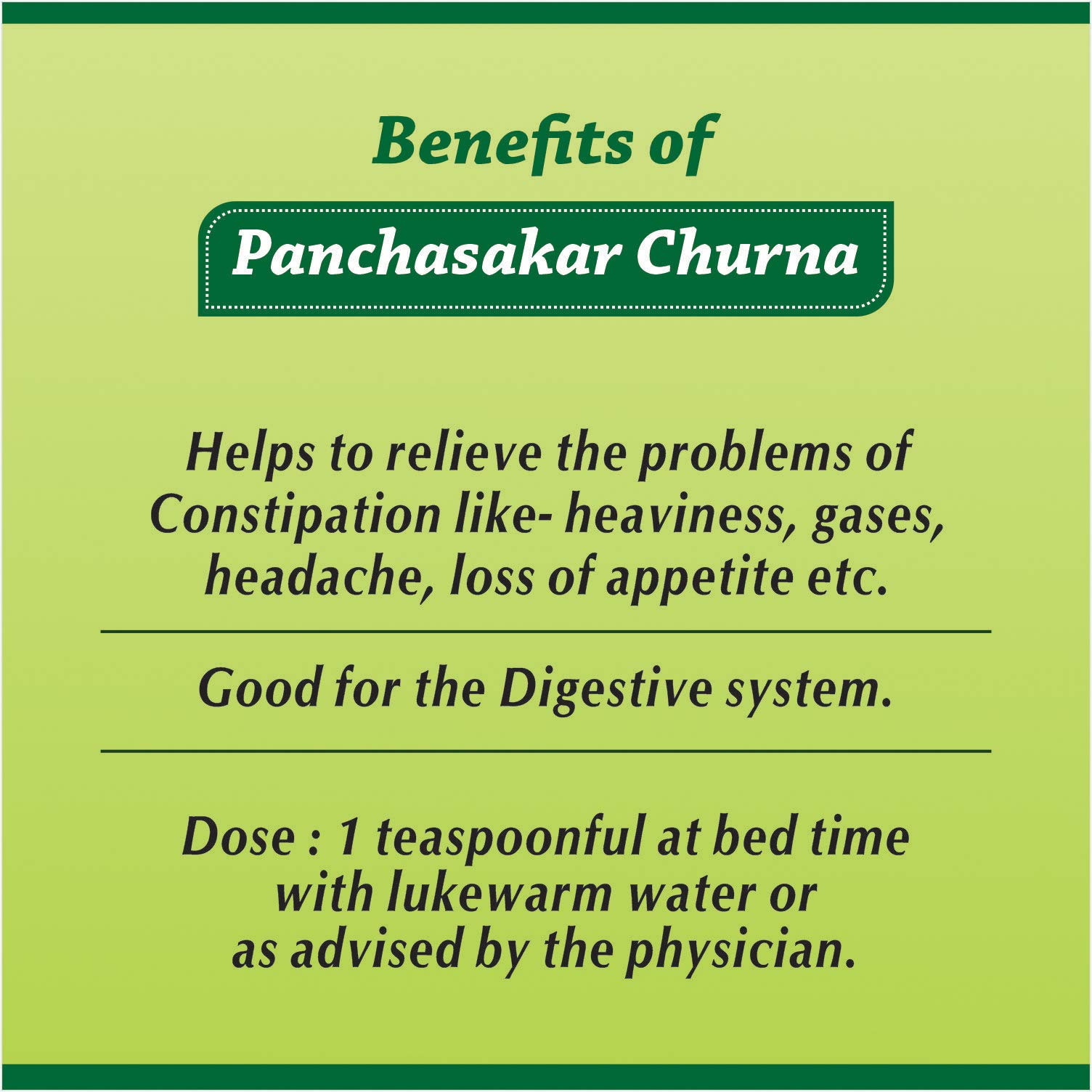 Baidyanath Asli Ayurved Panchasakar ChurnaIConstipationIGas Problem I100G -Pack Of 2 – view 8