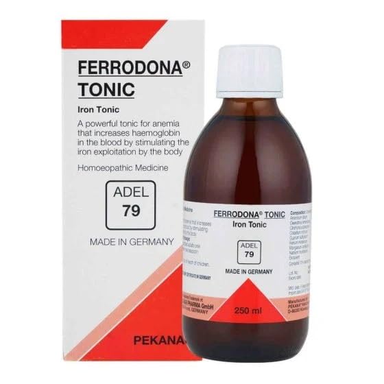 Front view of ADEL 79 Ferrodona Tonic 250 ml syrup