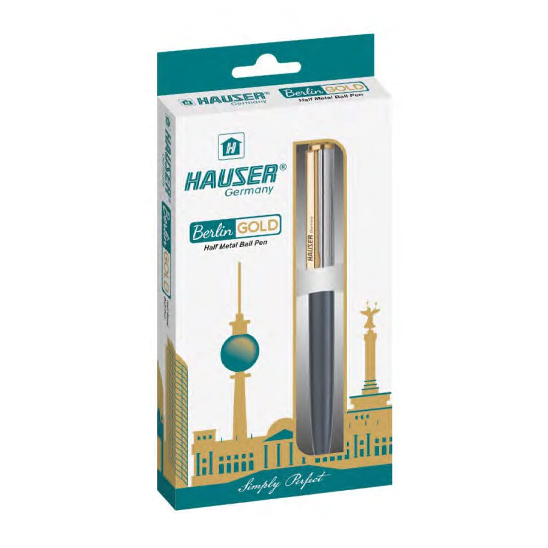 Hauser Germany Berlin Gold Designer Ball Pen Box Pack – view 3
