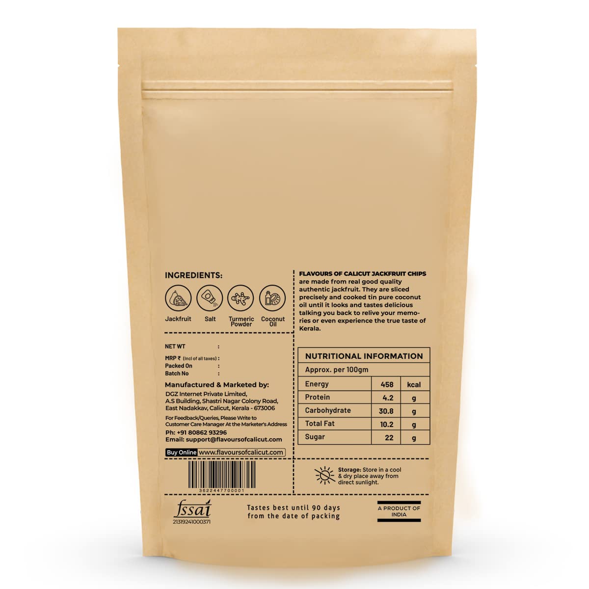 Flavours of Calicut - Kerala Jackfruit (Chakka) Chips, 500g – view 4