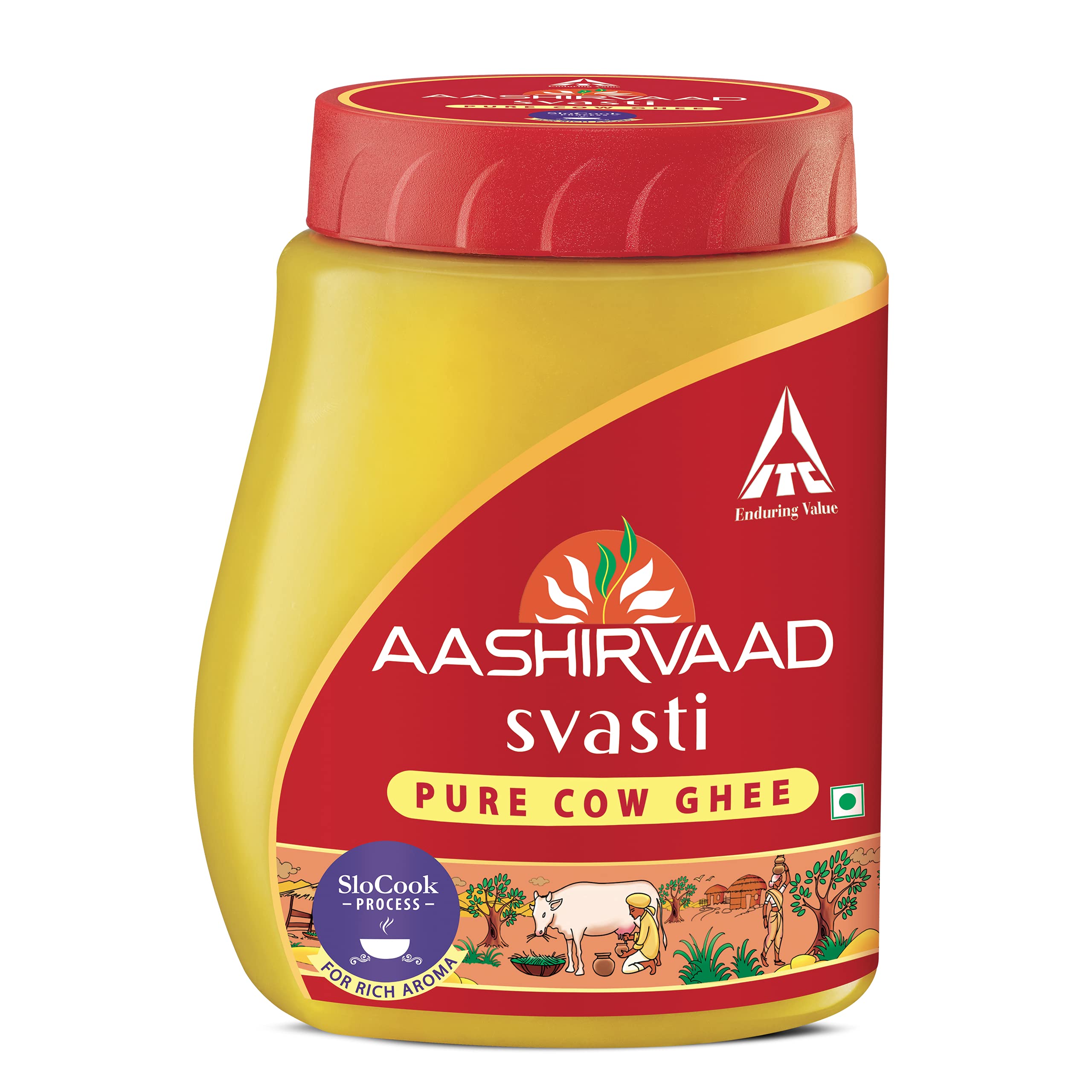 Aashirvaad Svasti Ghee PET, 1 L & Aashirvaad Organic Moong Dal Split, 1 Kg – view 2