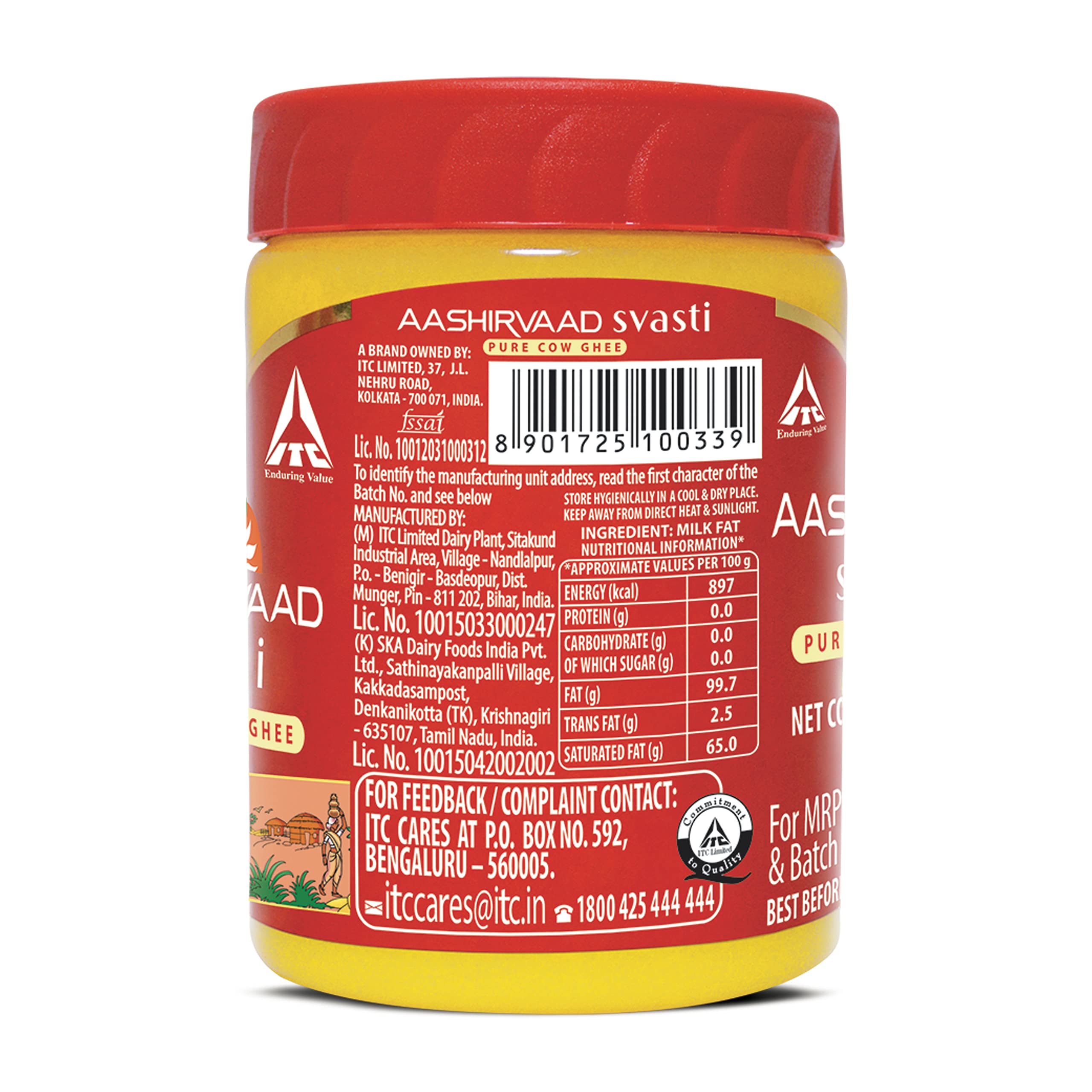 Aashirvaad Svasti Ghee PET, 1 L & Aashirvaad Organic Moong Dal Split, 1 Kg – view 3