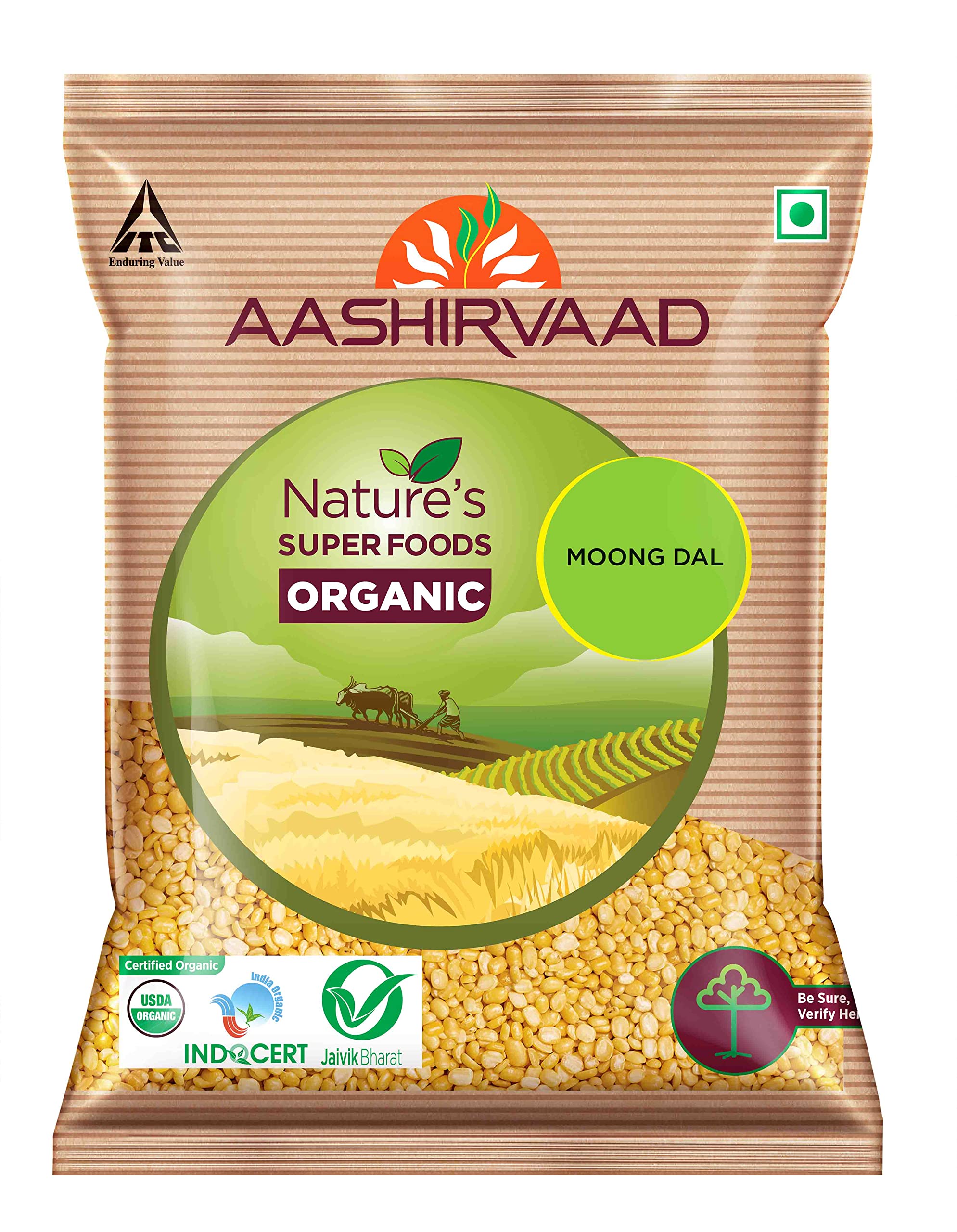 Aashirvaad Svasti Ghee PET, 1 L & Aashirvaad Organic Moong Dal Split, 1 Kg – view 5