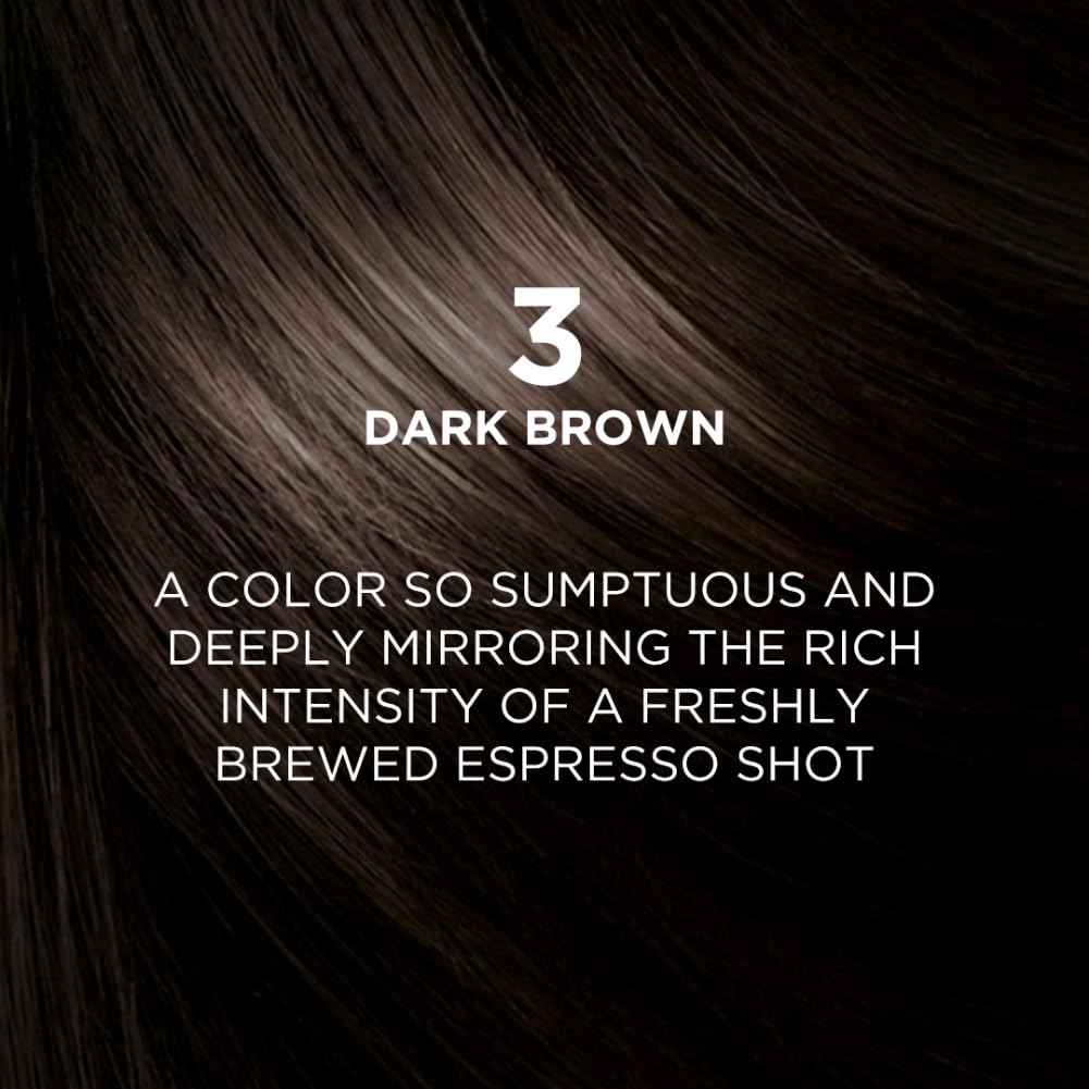 L'Oreal Paris Permanent Hair Colour, Radiant At-Home Hair Colour with up to 100% Grey Coverage, Pro-Keratin, Up to 8 Weeks of Colour, Excellence Crème, 3 Dark Brown, 72ml+100g – view 4