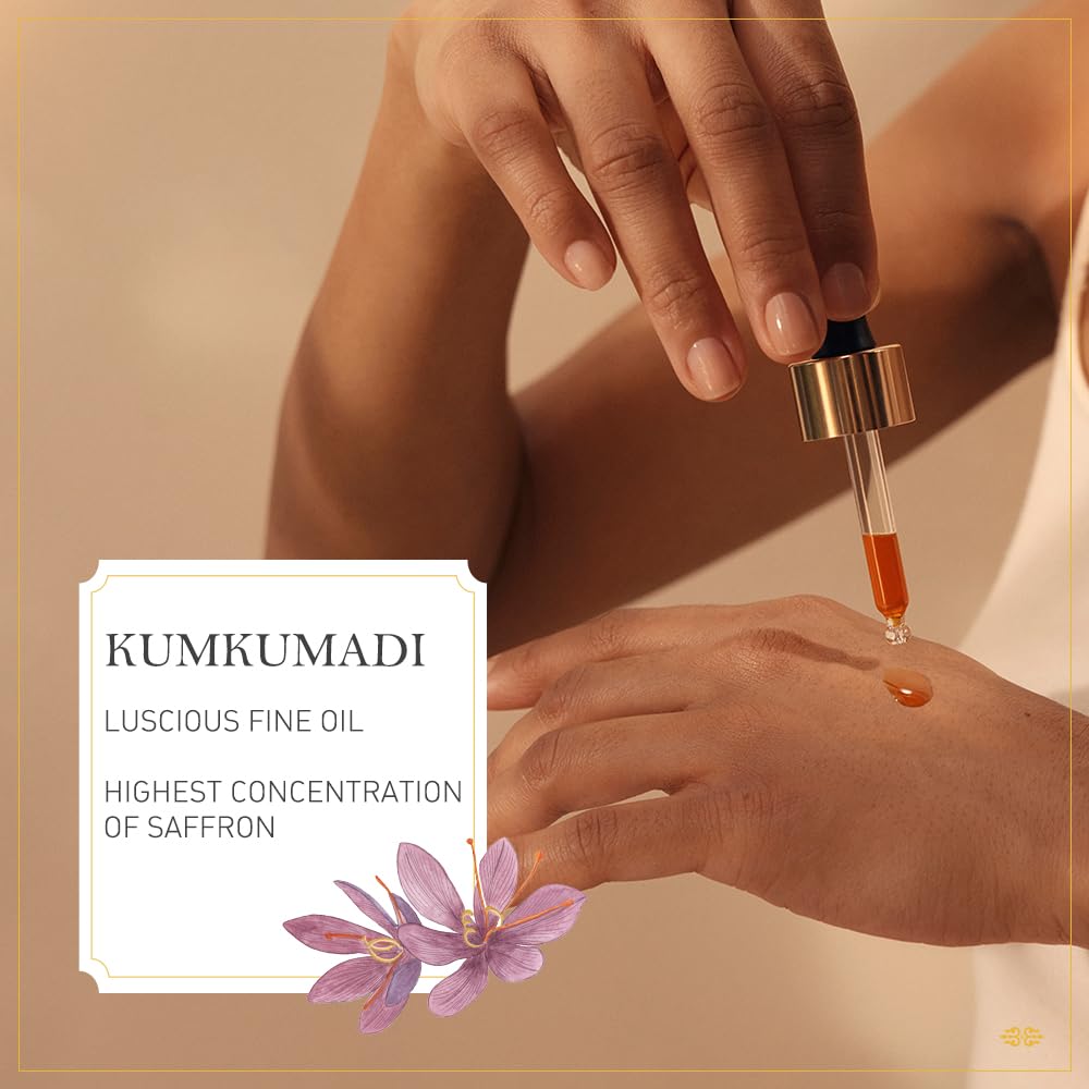 Kama Ayurveda Kumkumadi Thailam Miraculous Beauty Fluid Ayurvedic Night Serum (Facial Oil) (30ml) – view 3