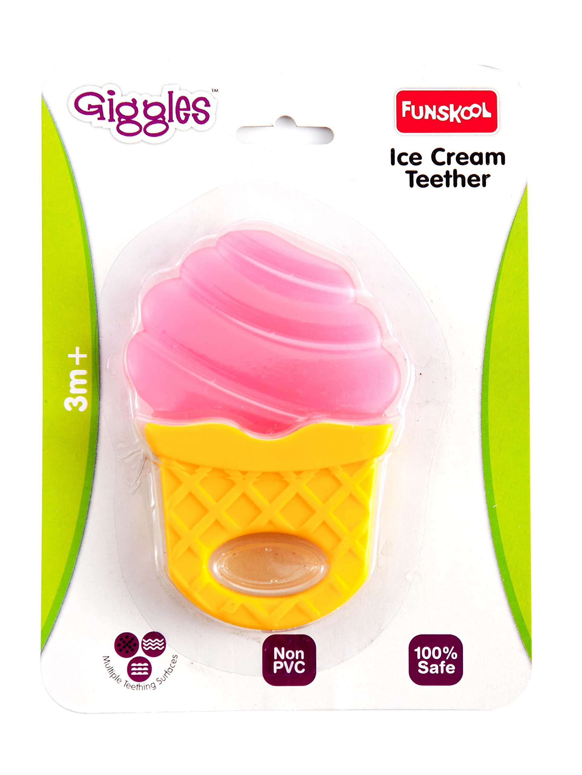 Giggles Funskool, Icecream Teether , Teether For Babies To Soothen Their Gums, Easy To Grasp,Hold And Chew, 3 Months & Above, Infant Toys – view 2