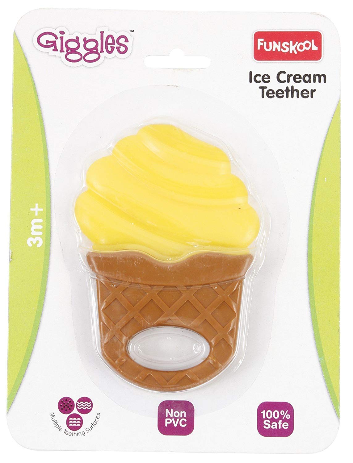 Giggles Funskool, Icecream Teether , Teether For Babies To Soothen Their Gums, Easy To Grasp,Hold And Chew, 3 Months & Above, Infant Toys – view 4