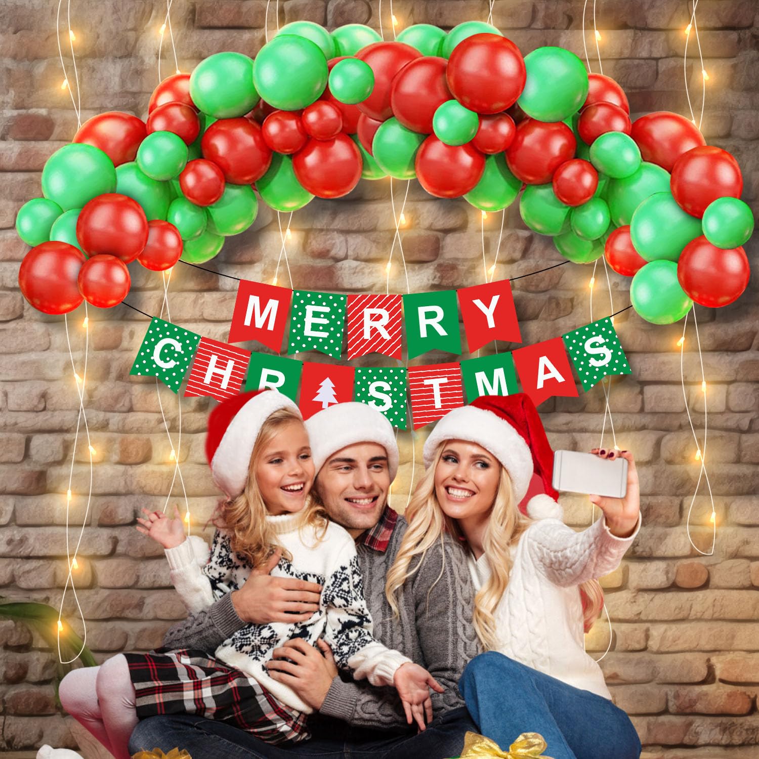 Party Propz Christmas Decoration kIt - 22 Pcs, Merry Christmas Banner (Cardstock) – view 6