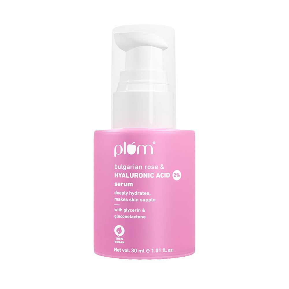 Plum 2% hyaluronic acid face serum bottle, 30 ml