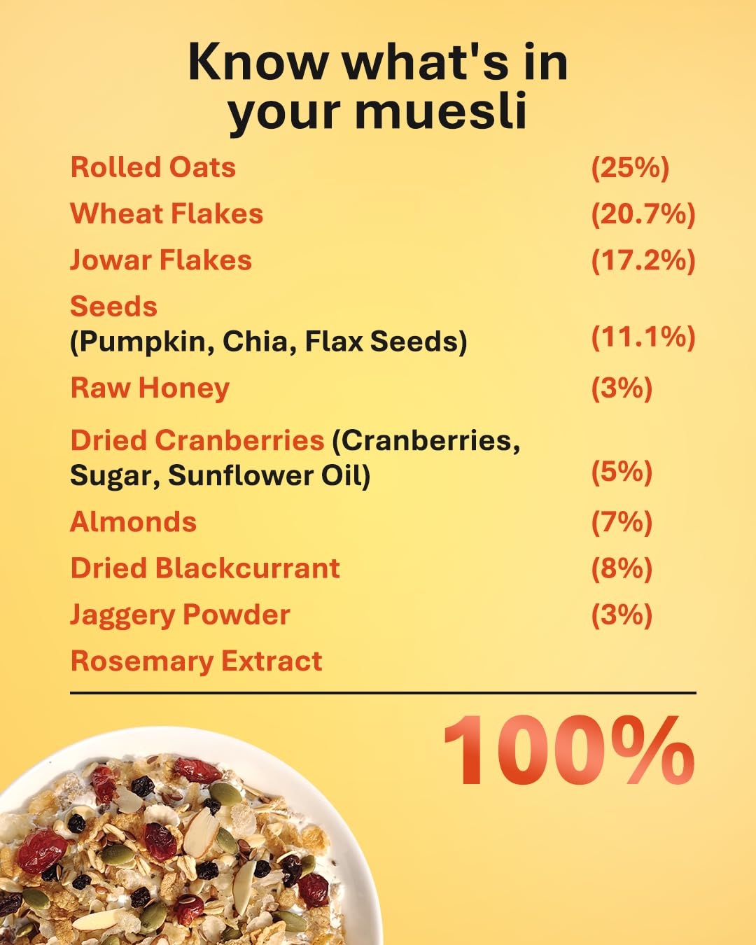 True Elements Crunchy Nuts & Berries Muesli 400g - 100% Wholegrain Cereal – view 3