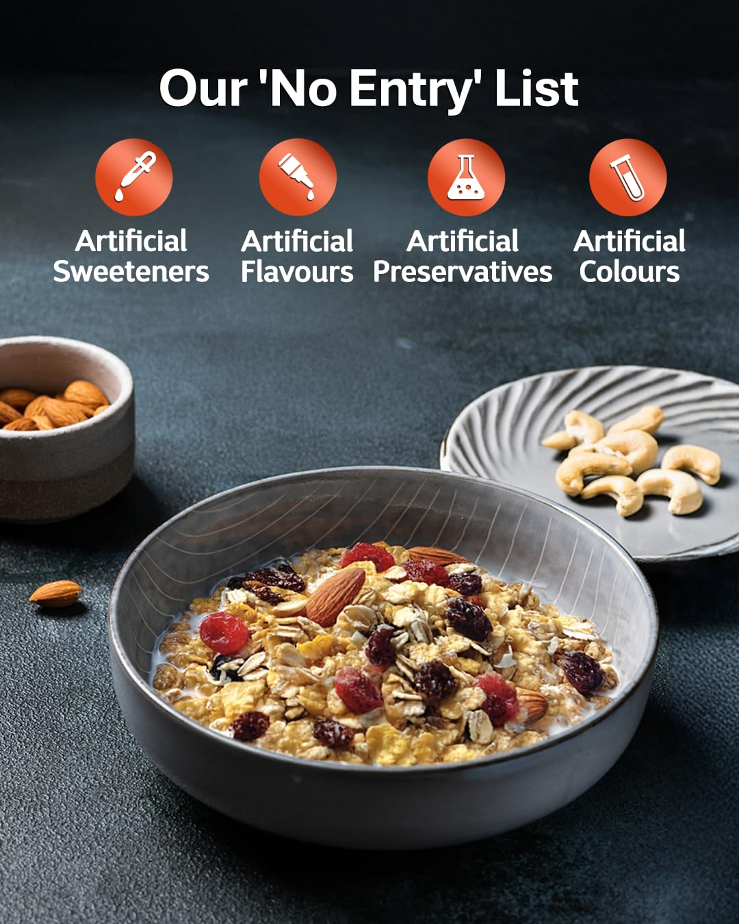 True Elements Crunchy Nuts & Berries Muesli 400g - 100% Wholegrain Cereal – view 5