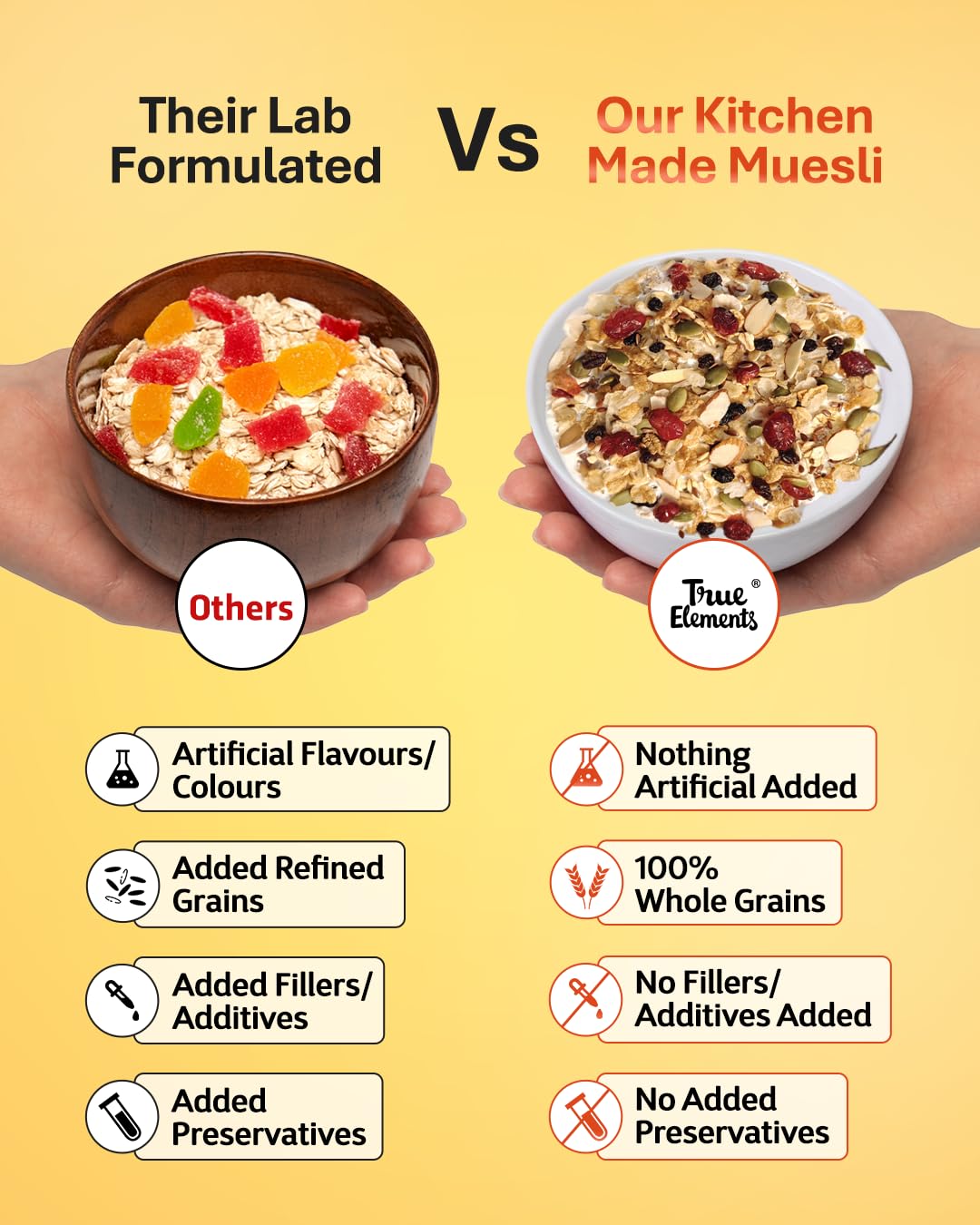 True Elements Crunchy Nuts & Berries Muesli 400g - 100% Wholegrain Cereal – view 6