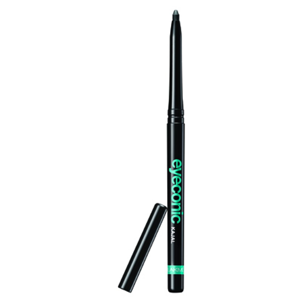 Lakme Eyeconic black kajal stick in compact retail packaging