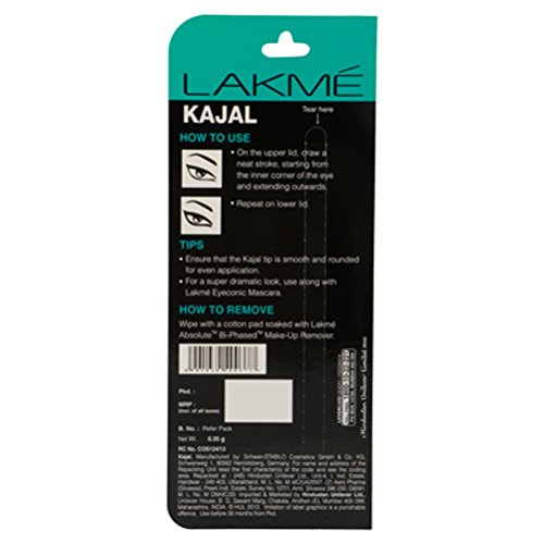Lakmé Eyeconic Kajal, Black, 0.35g – view 2