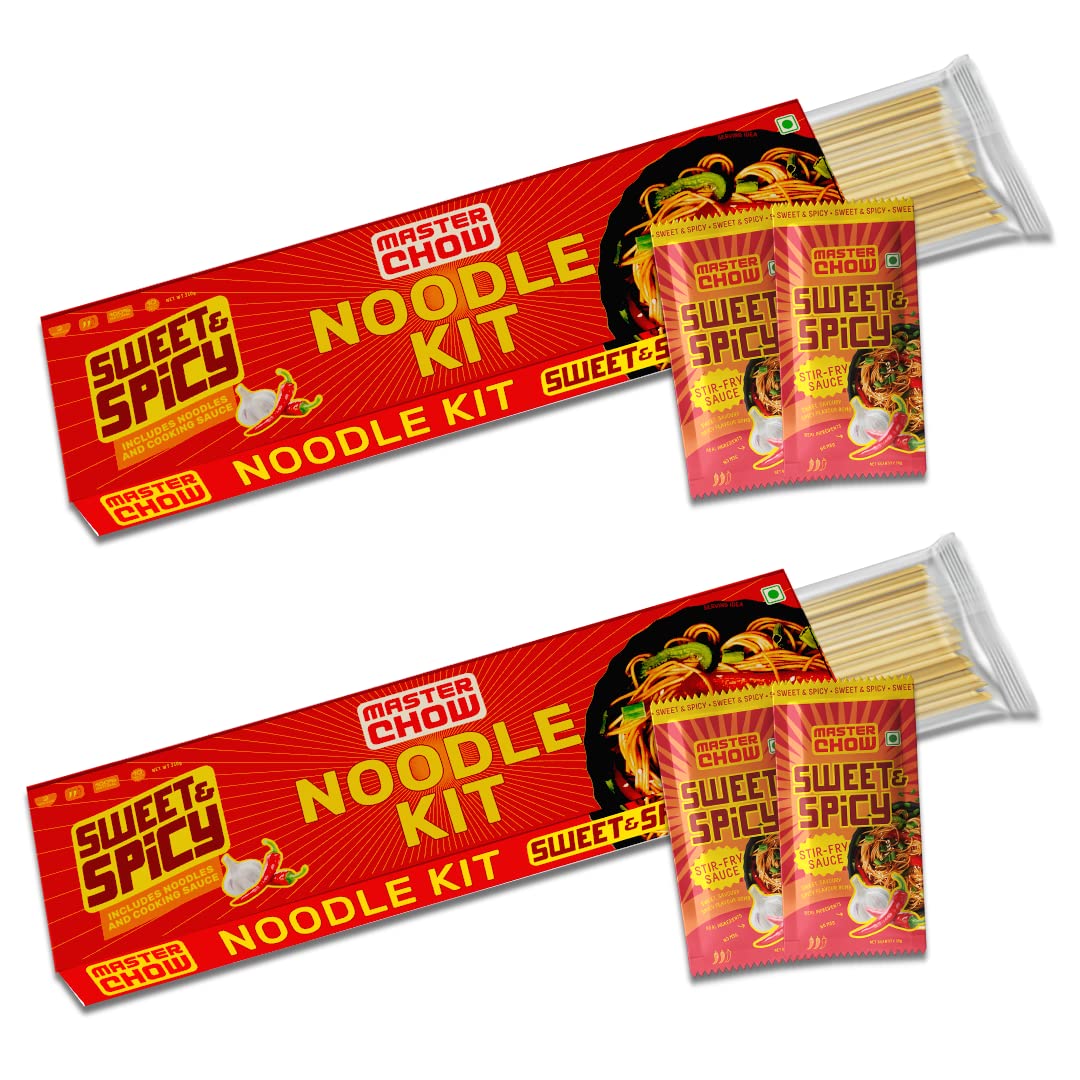 Pack of MasterChow sweet and spicy noodle kit and noodles