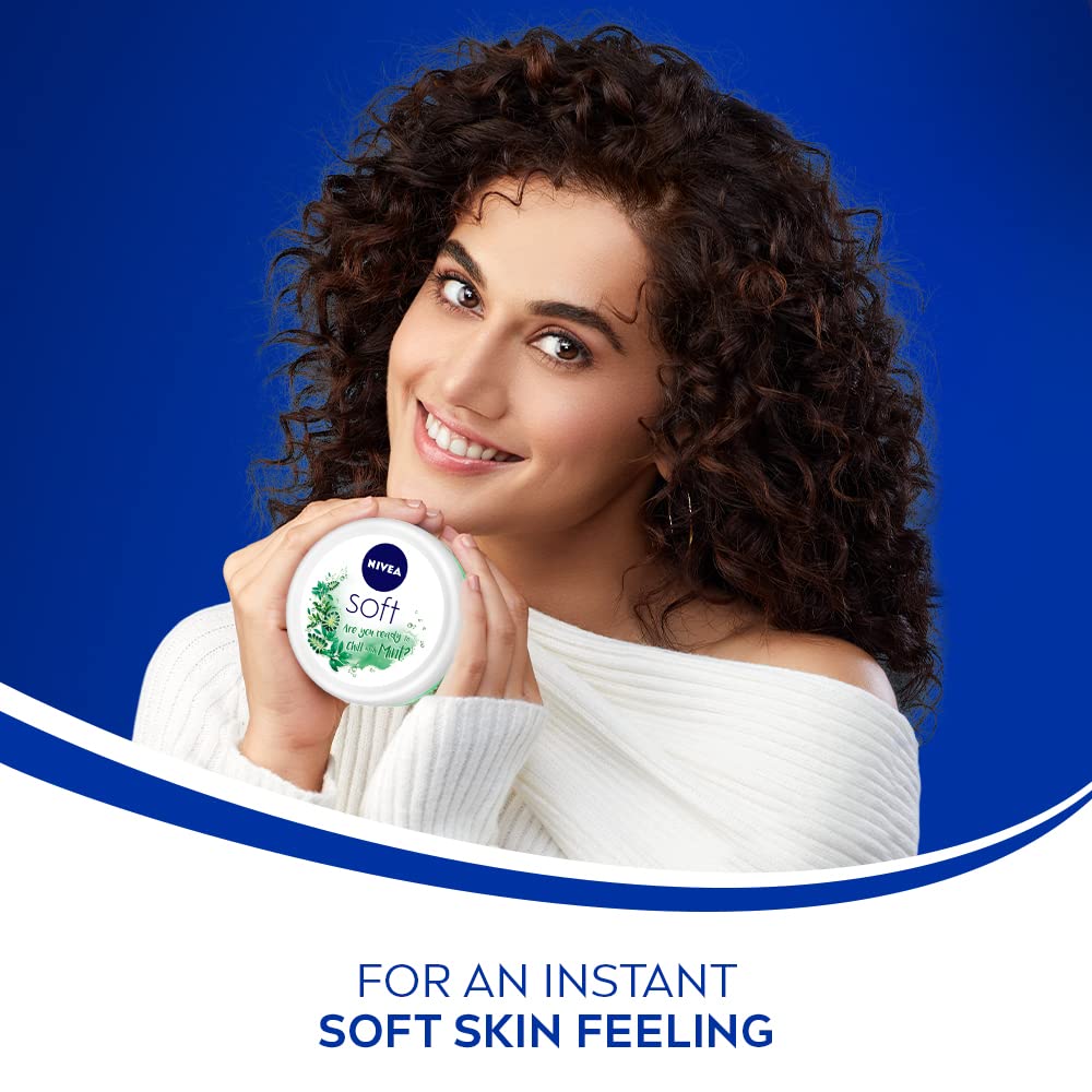 NIVEA Soft, Light Moisturising Cream, Chilled Mint, 100ml – view 2