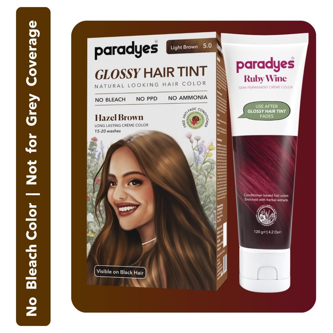 No bleach hair color combo with conditioners, gloves, and top-up