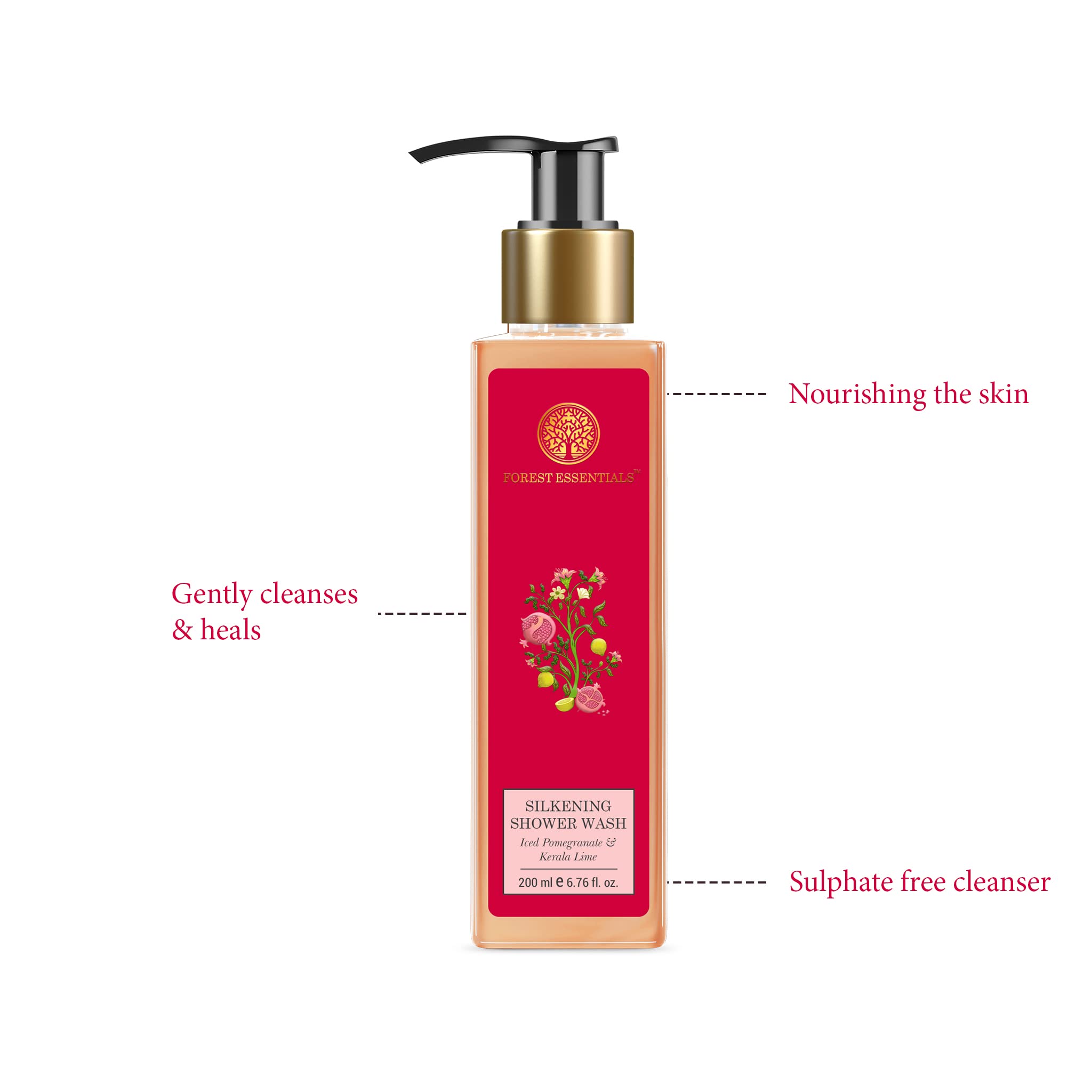 Forest Essentials Silkening Shower Wash Indian Rose Absolute – view 6