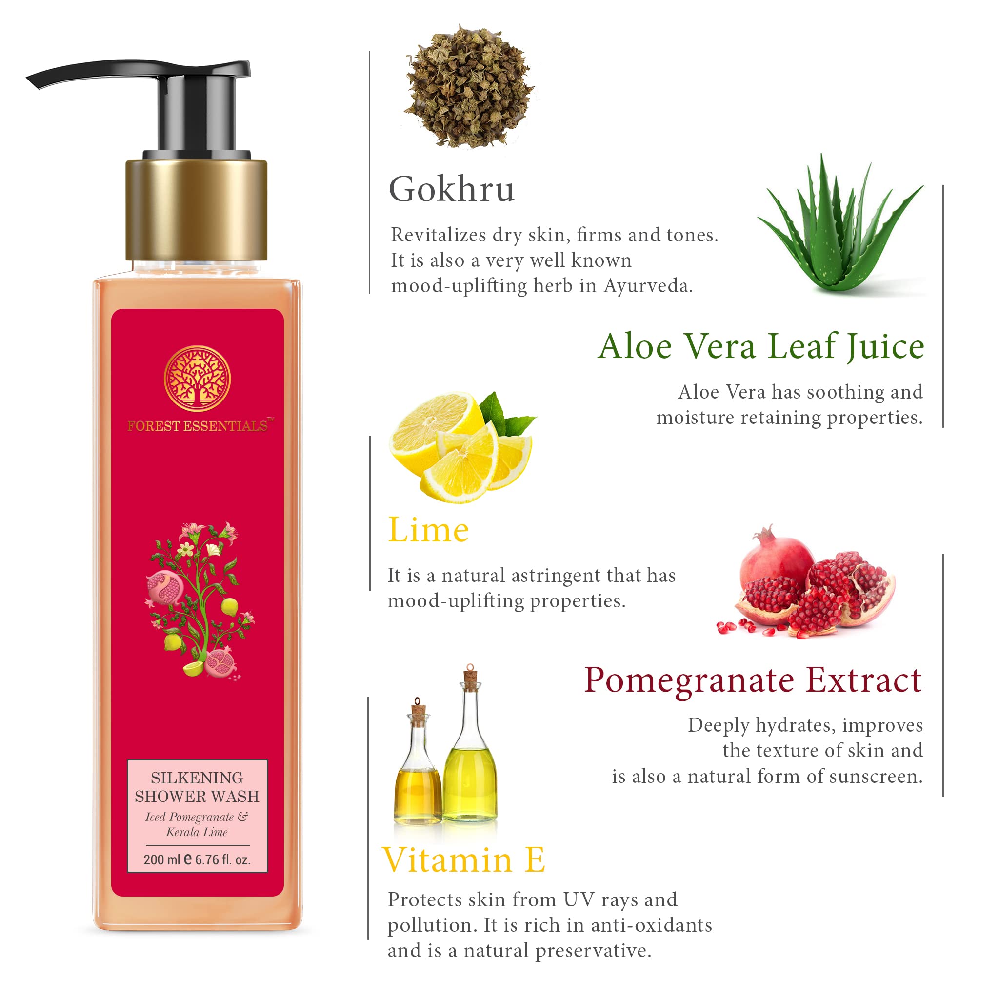 Forest Essentials Silkening Shower Wash Indian Rose Absolute – view 7