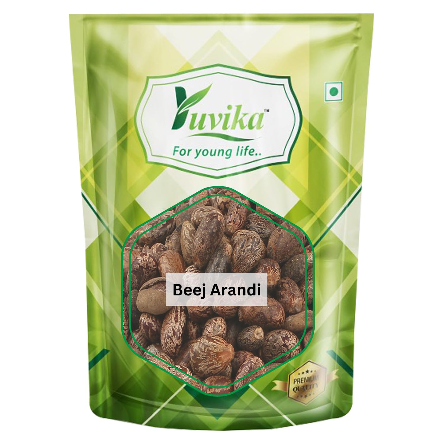 Yuvika castor seeds 200 gram bag front view