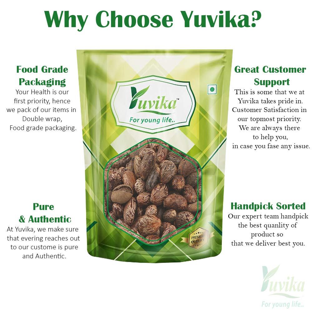 YUVIKA Beej Arandi - Ricinus Communis Linn - Castor Seeds (200 Grams) – view 3