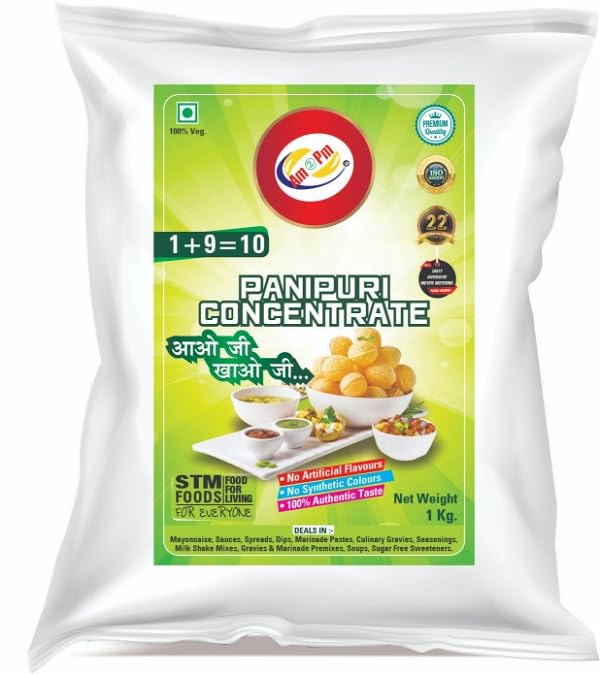 Packet of Am 2 Pm panipuri concentrate paste 1 kg