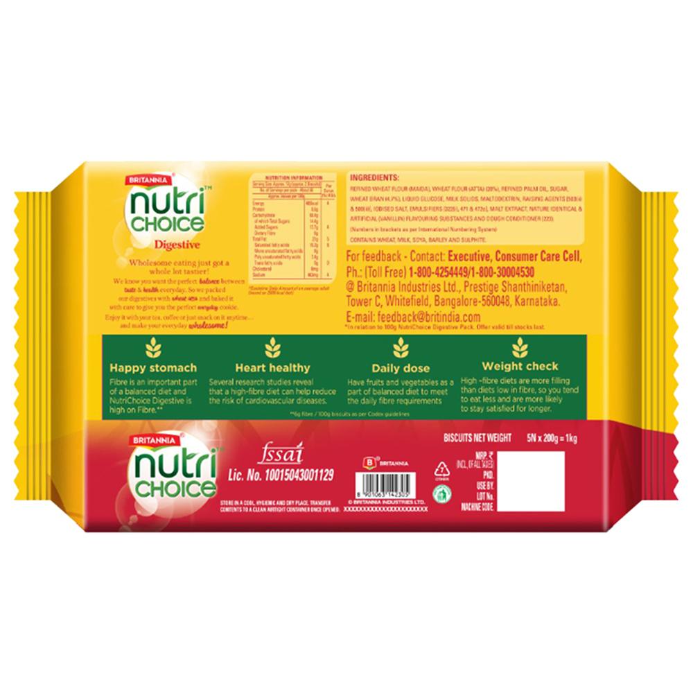 Britannia Nutrichoice Hi-Fibre Digestive Biscuits 1 Kg – view 2