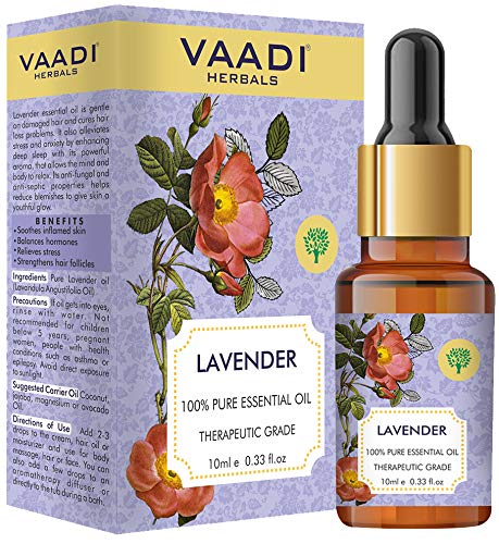 VAADI HERBALS Lavender Essential Oil - Prevents Hairfall, Relieves Stress, Soothes Skin - 100% Pure Therapeutic Grade, 10 ml – view 2