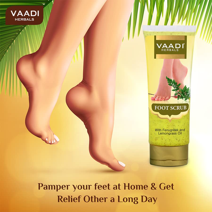 Vaadi Herbals Foot Scrub with Fenugreek and Lemongrass Oil, 110g – view 2