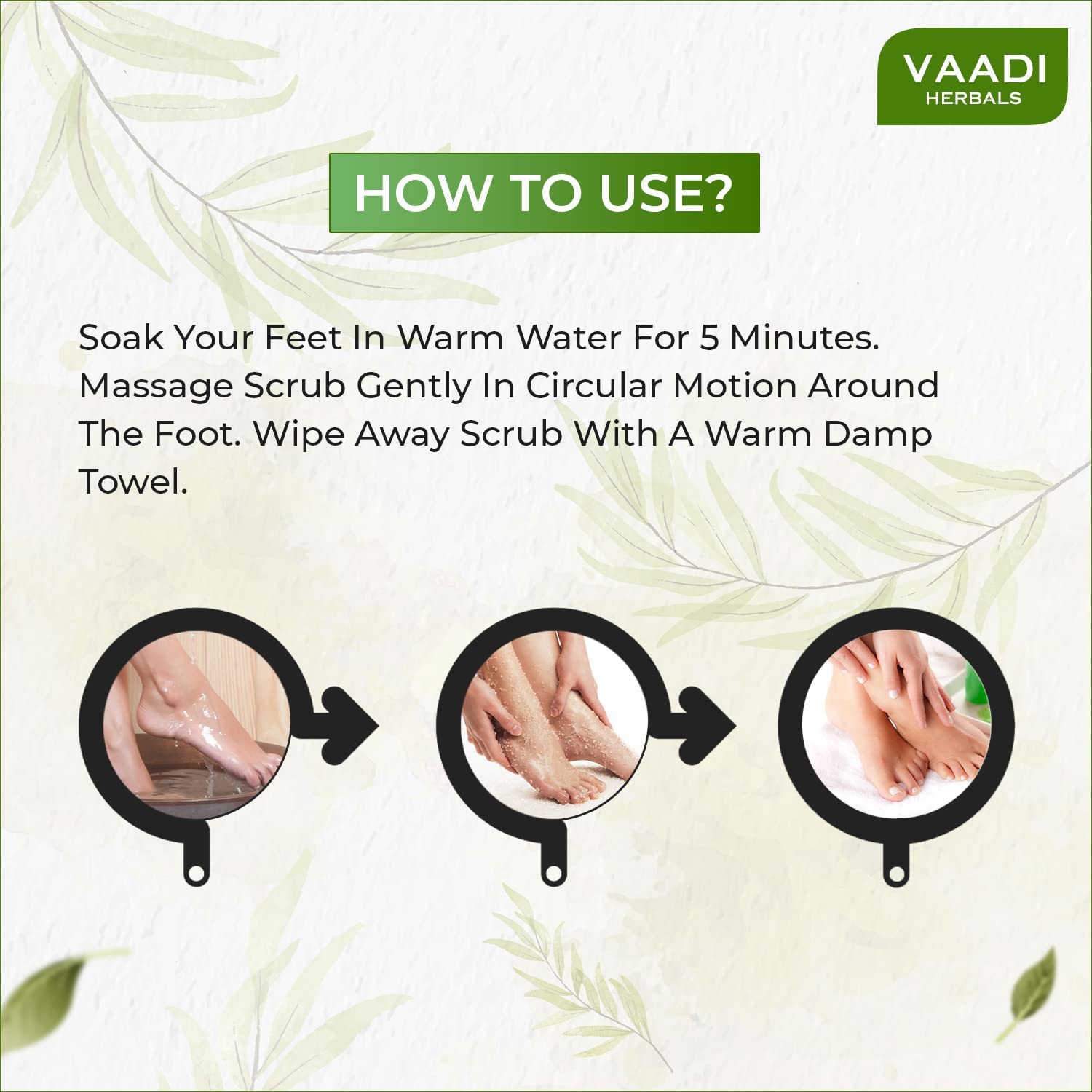 Vaadi Herbals Foot Scrub with Fenugreek and Lemongrass Oil, 110g – view 4