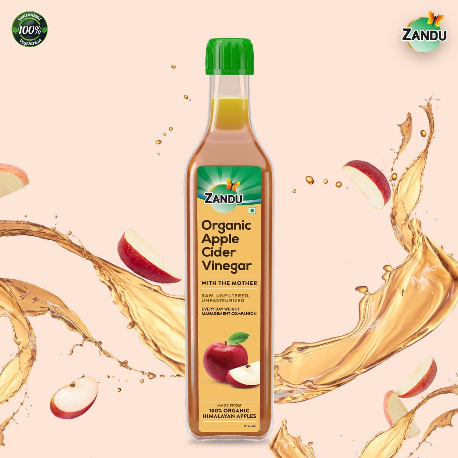 Zandu Organic Apple Cider with Mother of Vinegar 500 ml – view 7