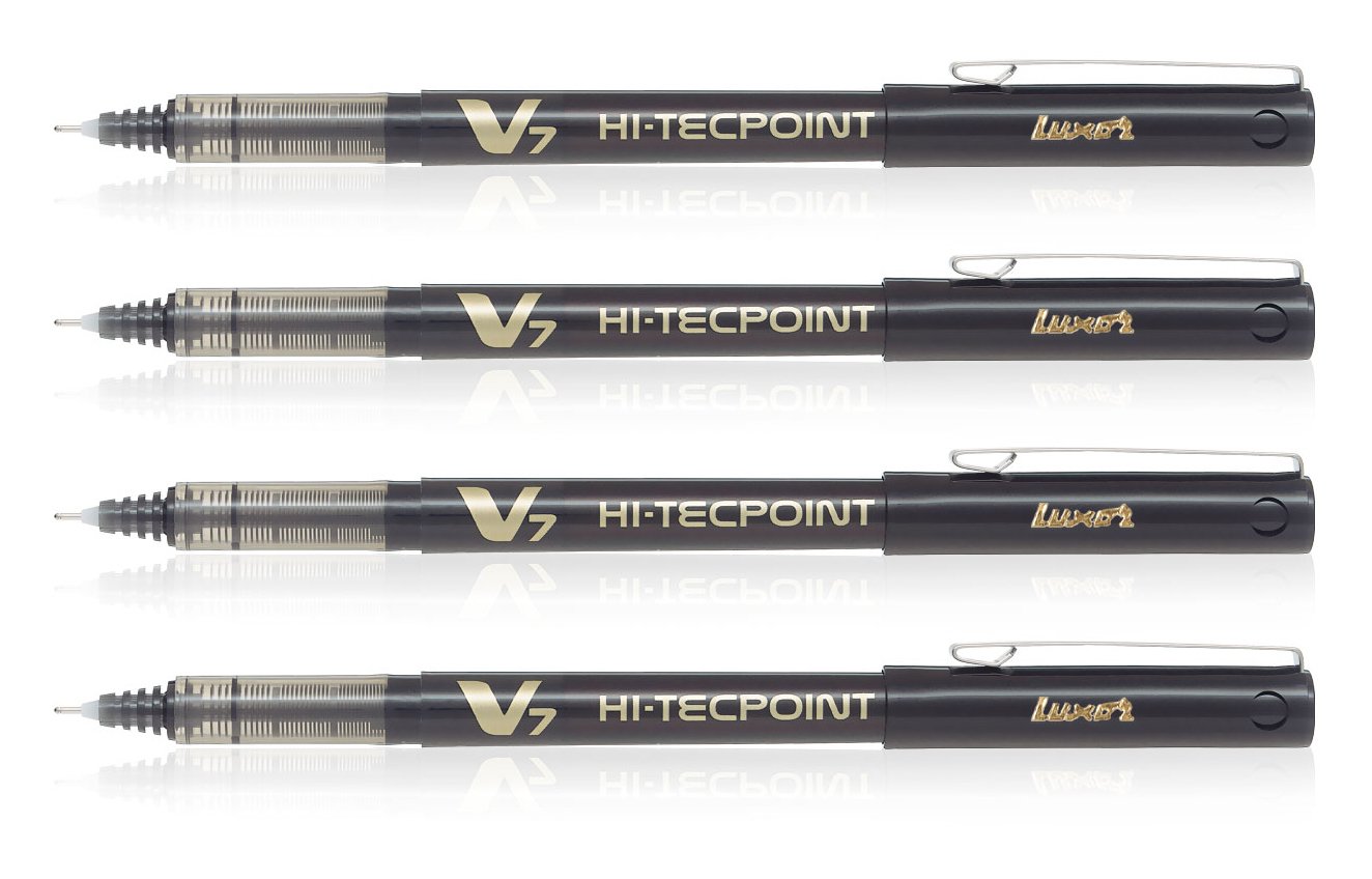 Pilot 019577 Hi-Tecpoint V7 Pen (Black - Pack of 4) – view 3