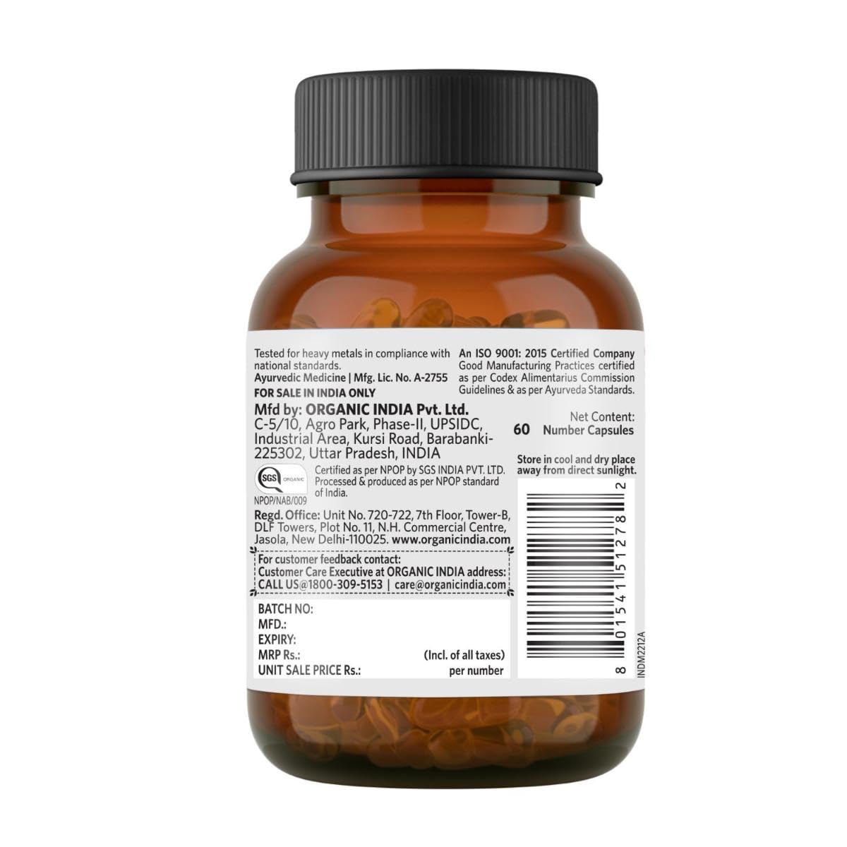 A TATA Product - Organic India Cinnamon - 60 Veg Capsules – view 2