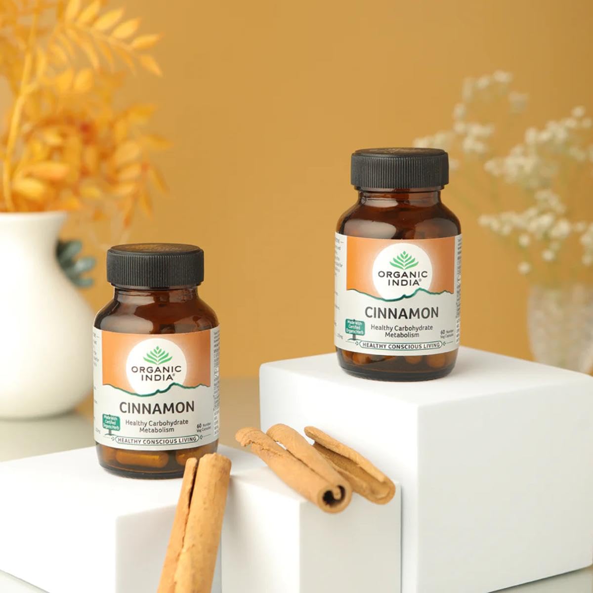 A TATA Product - Organic India Cinnamon - 60 Veg Capsules – view 4