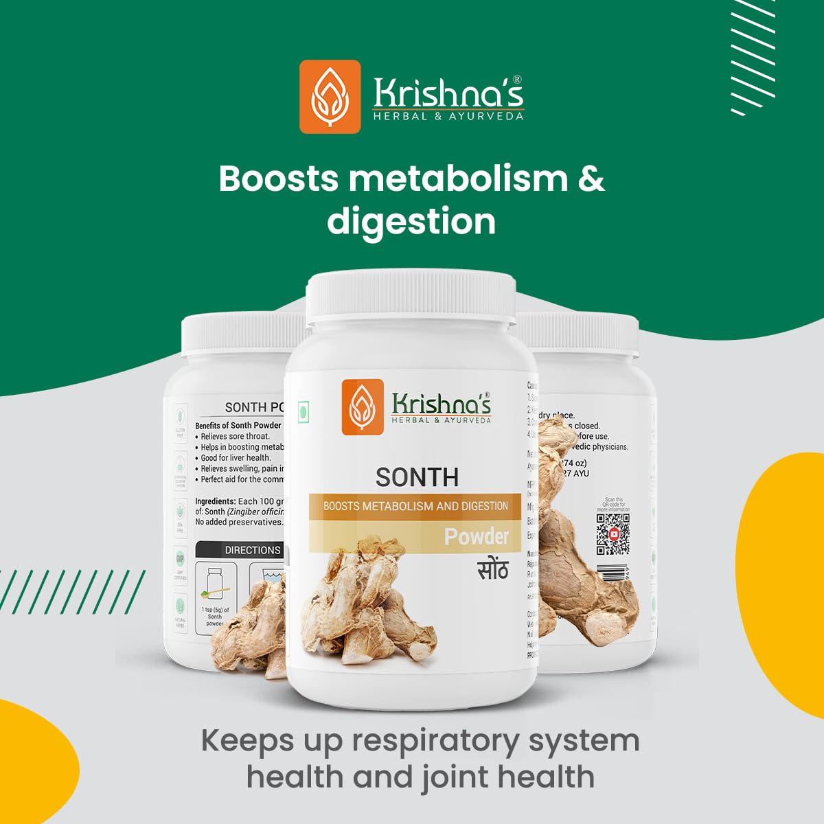 Krishna's Sonth (Dried Ginger) Powder - 100 g – view 2