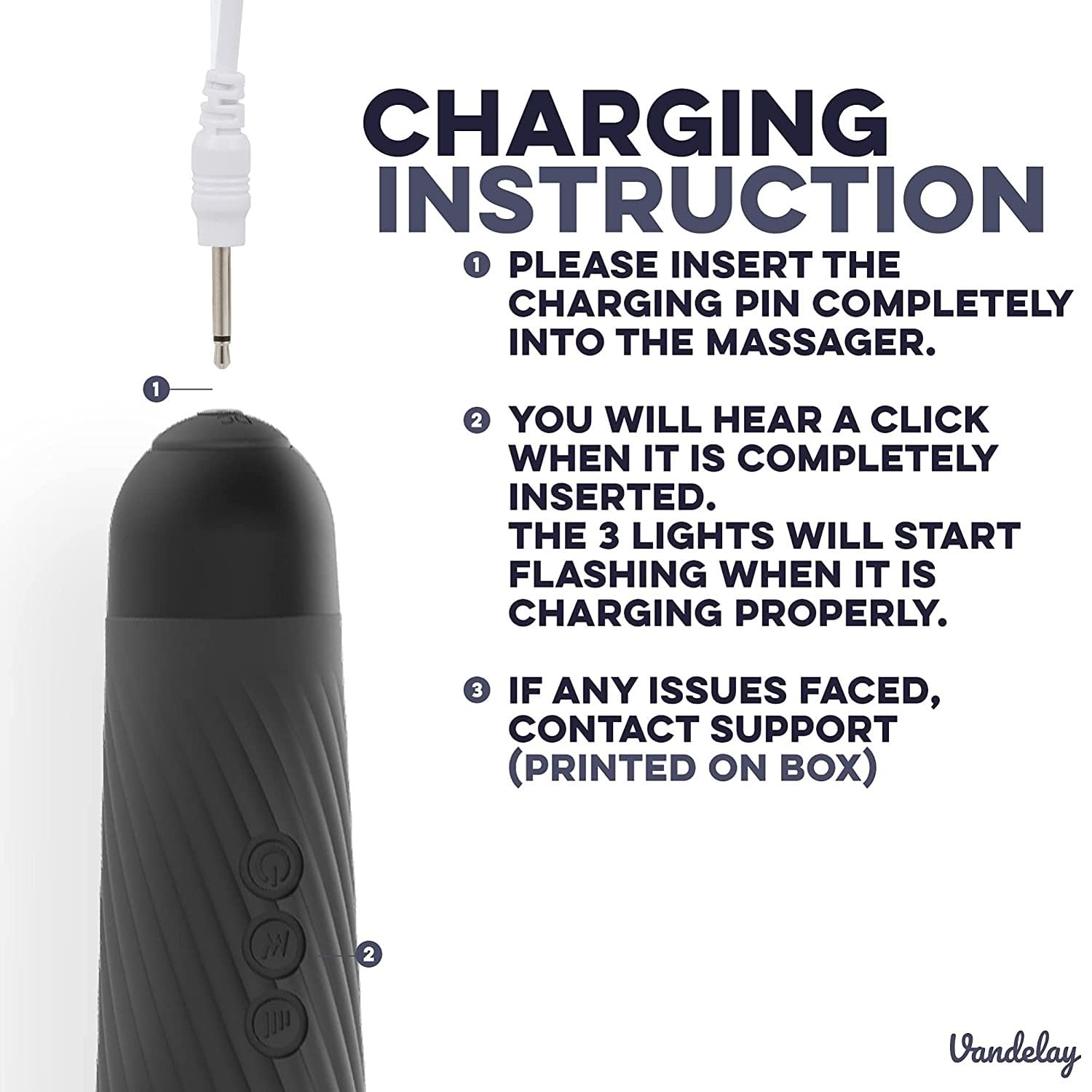 Vandelay Rechargeable Body Massager for Pain Relief – view 6